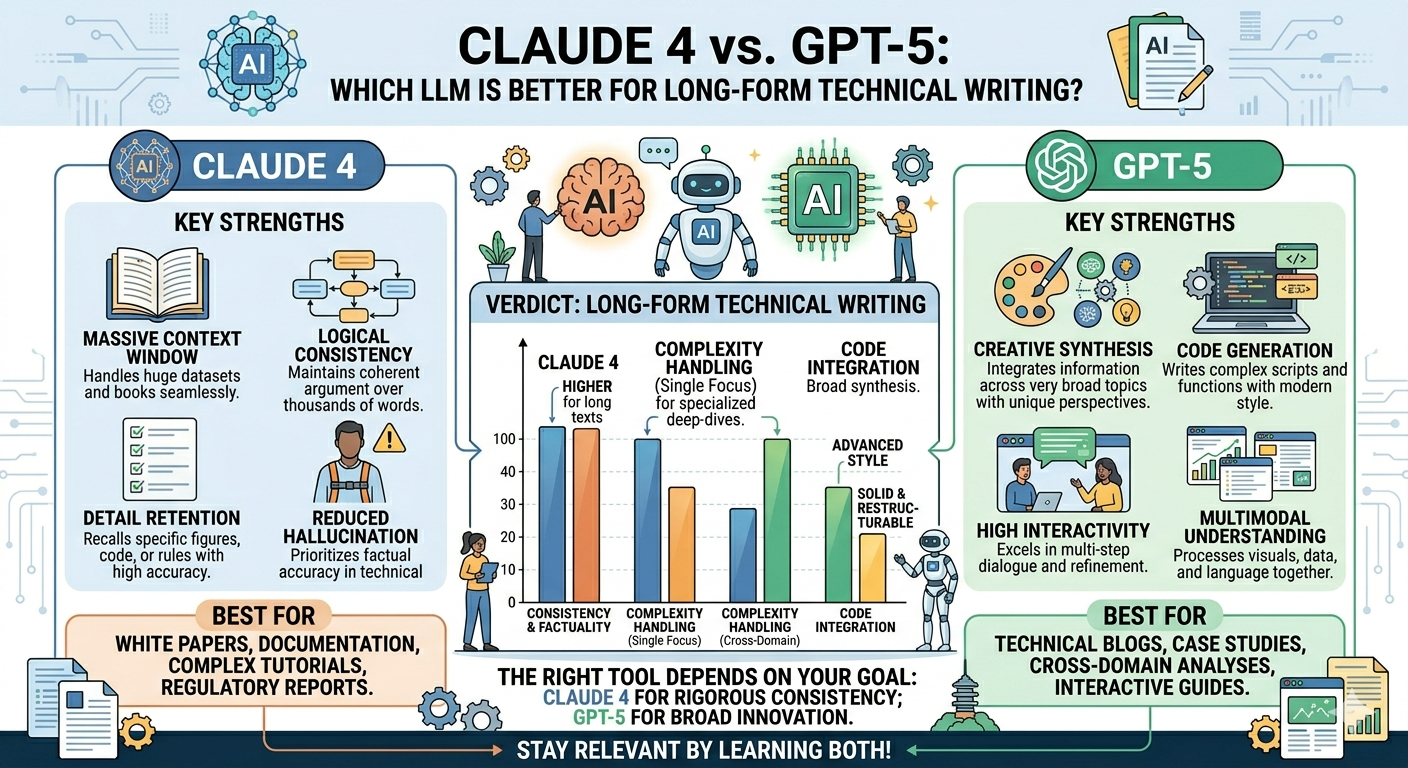 Claude 4 vs. GPT-5: Which LLM is Better for Long-Form Technical Writing?
