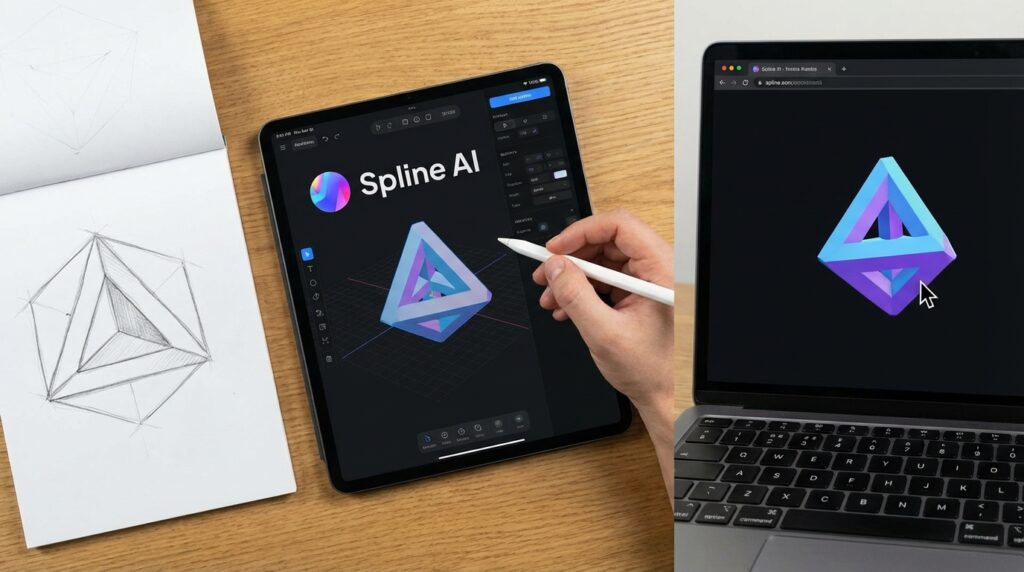 From Sketch to 3D: Using Spline AI to Create Interactive Web Graphics