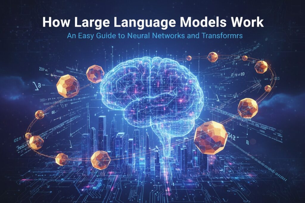 How Large Language Models Work: An Easy Guide to Neural Networks and Transformers