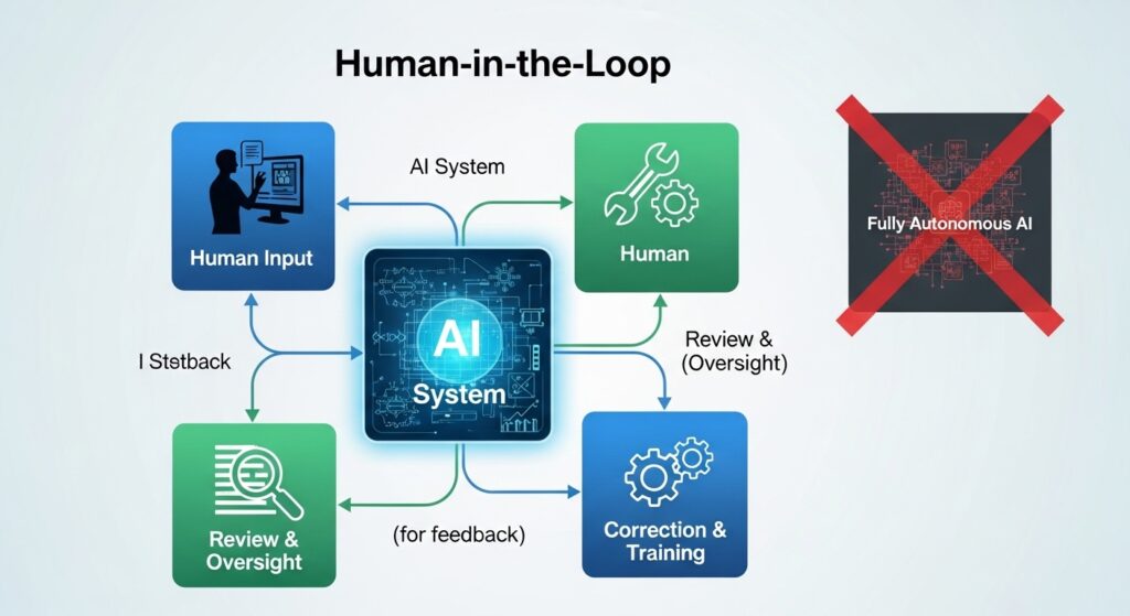 The "Human-in-the-Loop" Model: Why Fully Autonomous AI is Often a Mistake