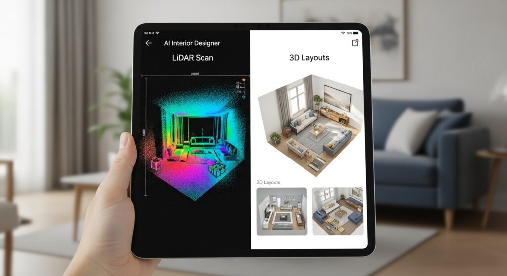 AI-Powered Interior Design: From LiDAR Room Scans to 3D Furniture Layouts