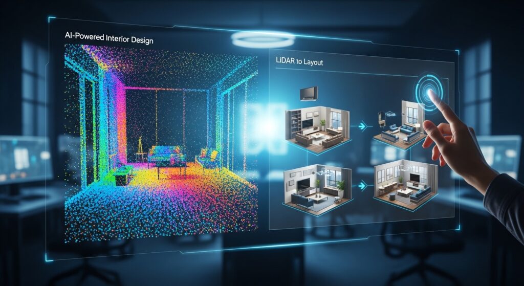 AI-Powered Interior Design: From LiDAR Room Scans to 3D Furniture Layouts