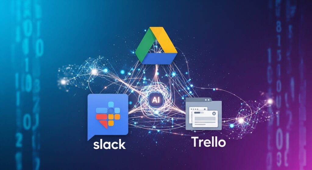 Cross-Platform Automation: Syncing Google Drive, Slack, and Trello with AI